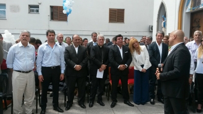 El gobernador Sergio Uñac junto a autoridades de la Matanza