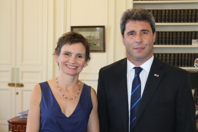 Reunión del gobernador sanjuanino con alcaldesa de Santiago de Chile