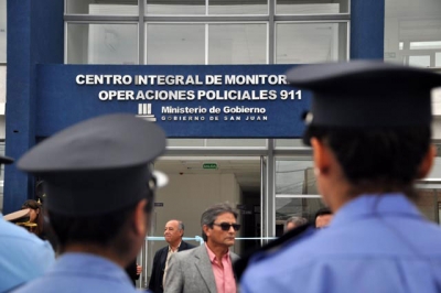 Gioja inauguró el Centro  de Monitoreo Policial